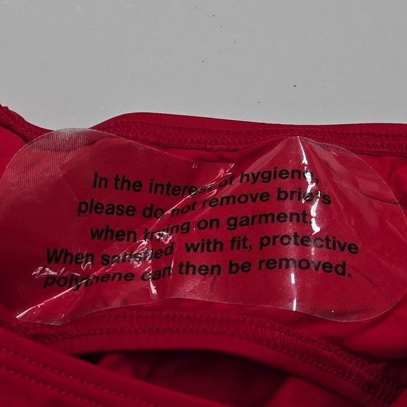 NWT QUINCE Italian Cami One-Piece Swimsuit Medium Cherry 4681 - Picture 9 of 10